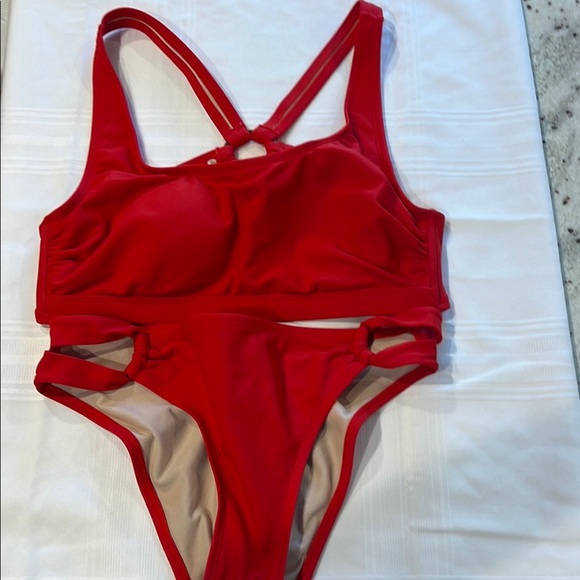 Kona Sol Red Bikini Set - Picture 1 of 6